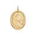 18K Yellow Gold St. Mary Icon Pendant