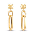 18K Yellow Gold Link Dangle Earring