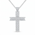 Diamond White Gold Cross Necklace
