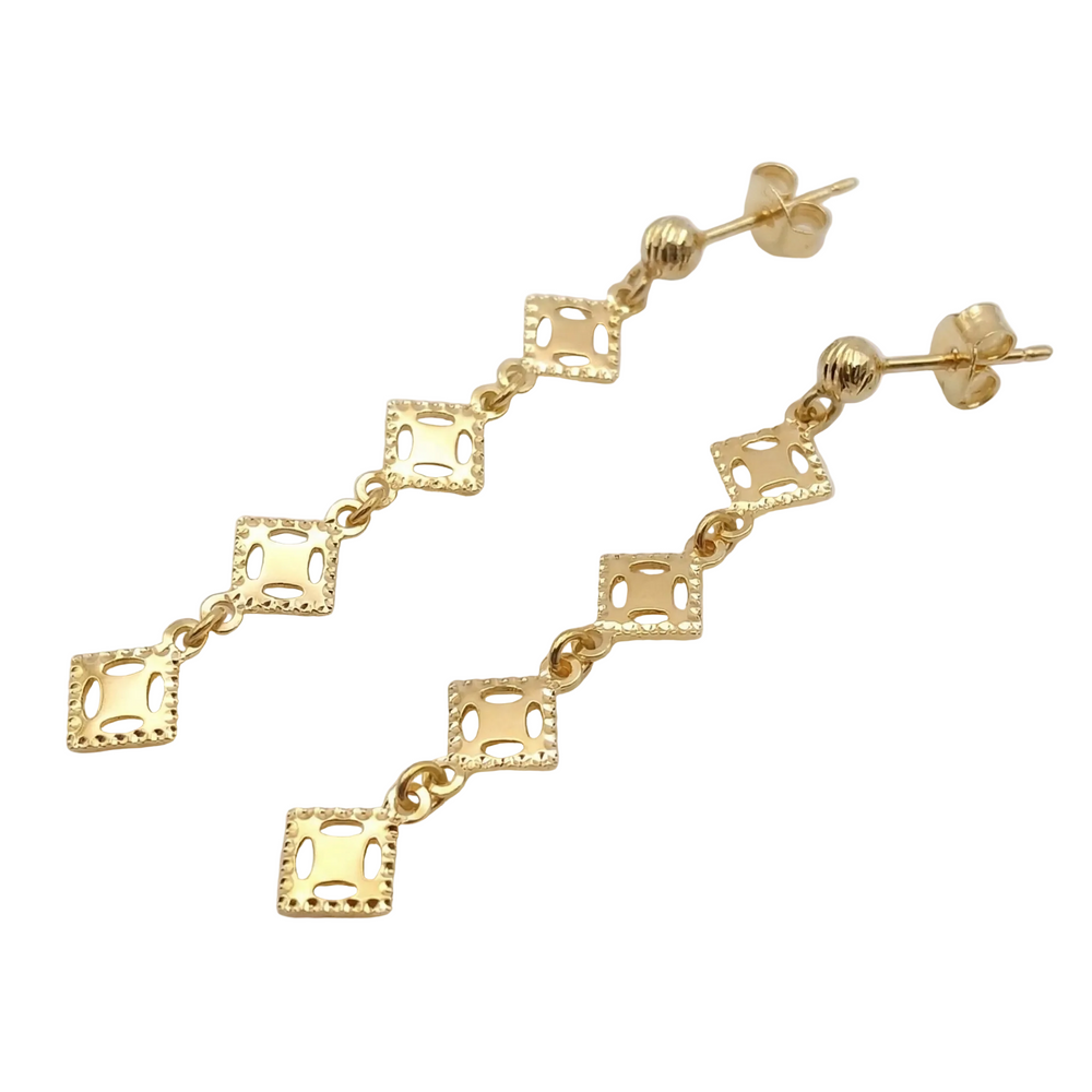 18K Yellow Gold Dangle Earring