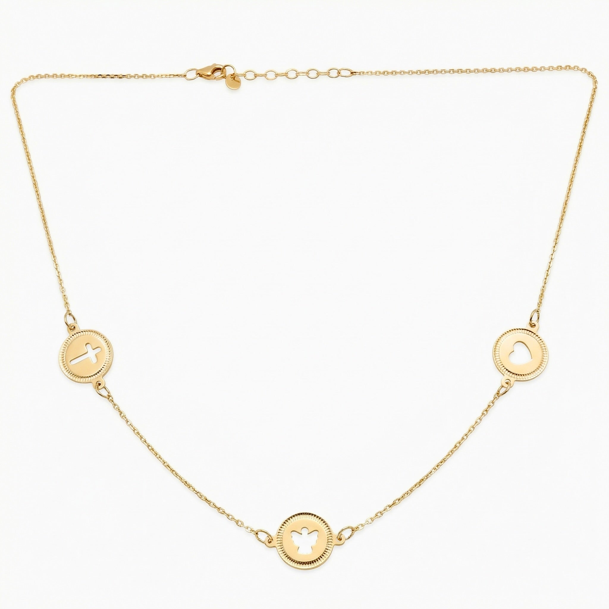 18K Yellow Gold Motif Necklace