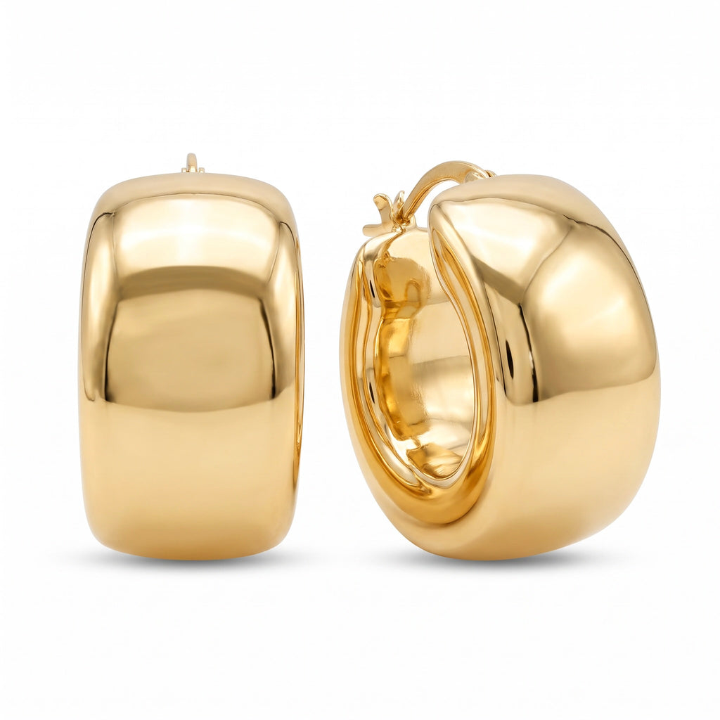 18K Yellow Gold Hoop Earring