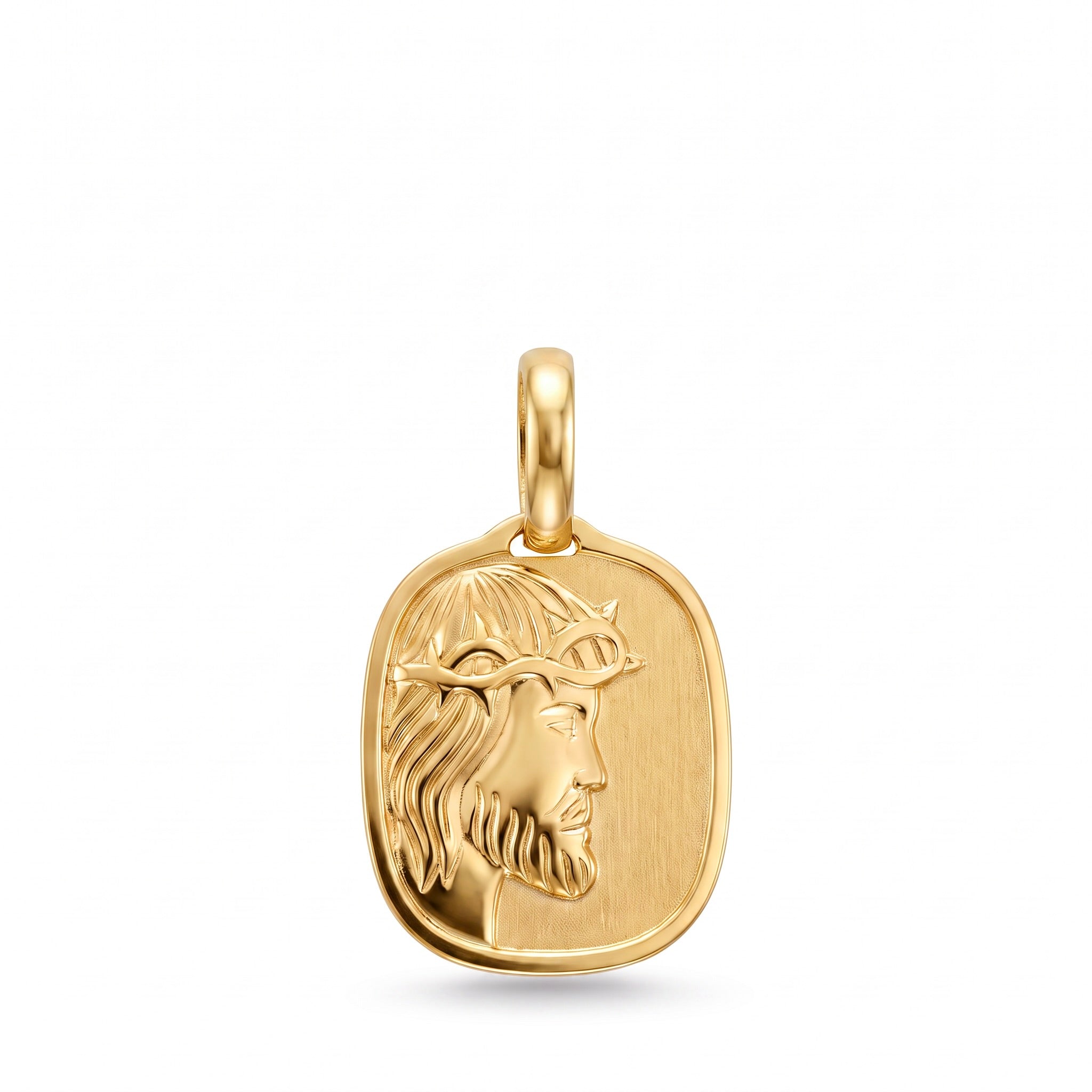 18K Gold Pendant Jesus Icon
