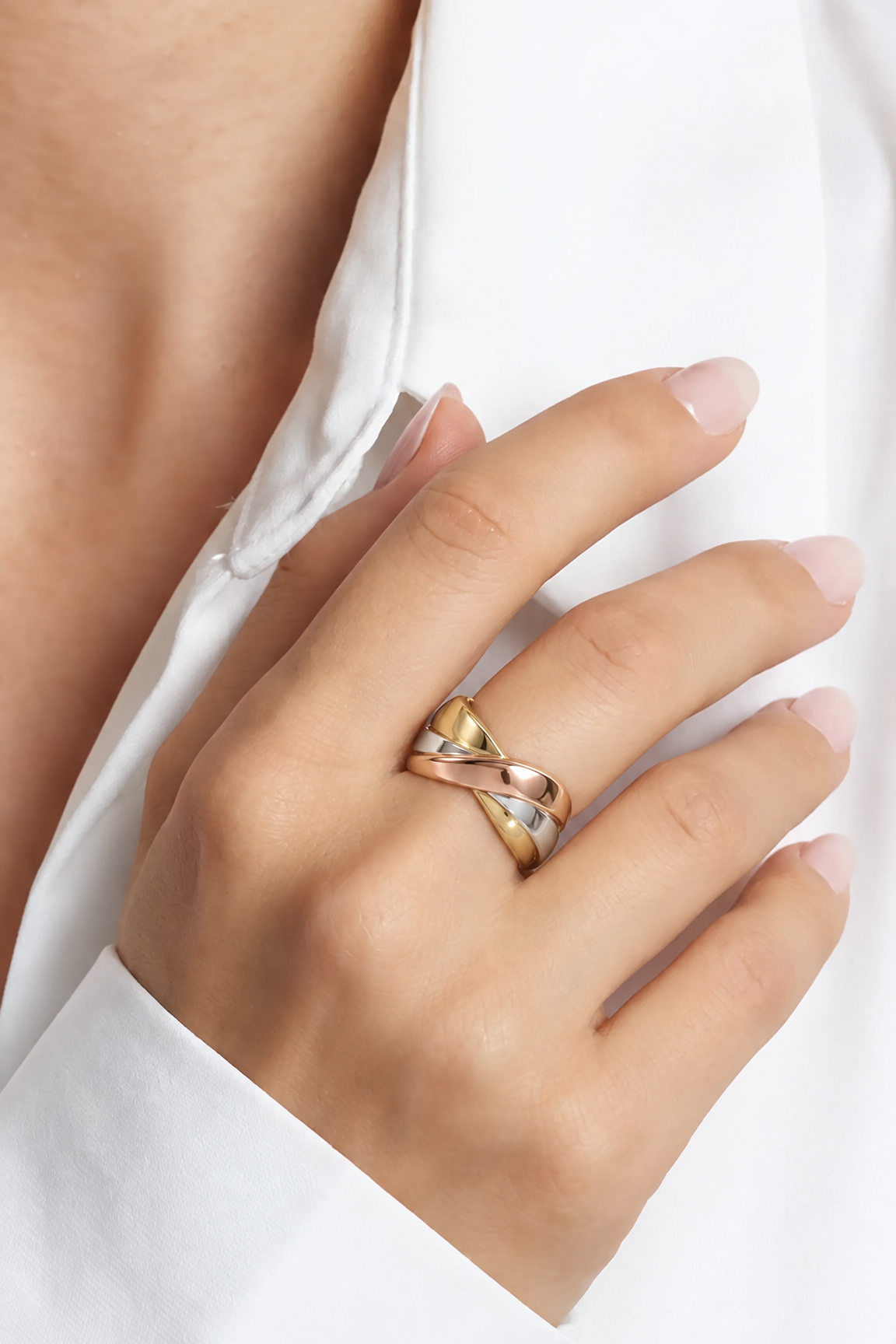 18K Multicolor Gold Ring