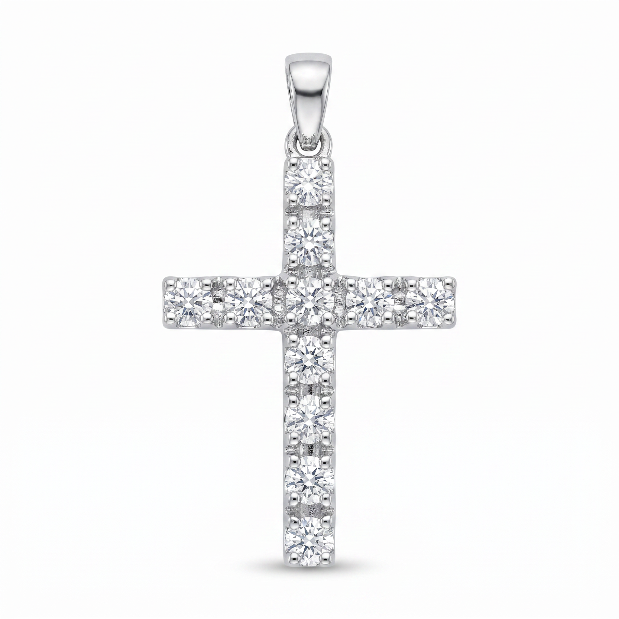 Diamond White Gold Cross Pendant