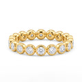 Diamond Yellow Gold Bezel Eternity Band