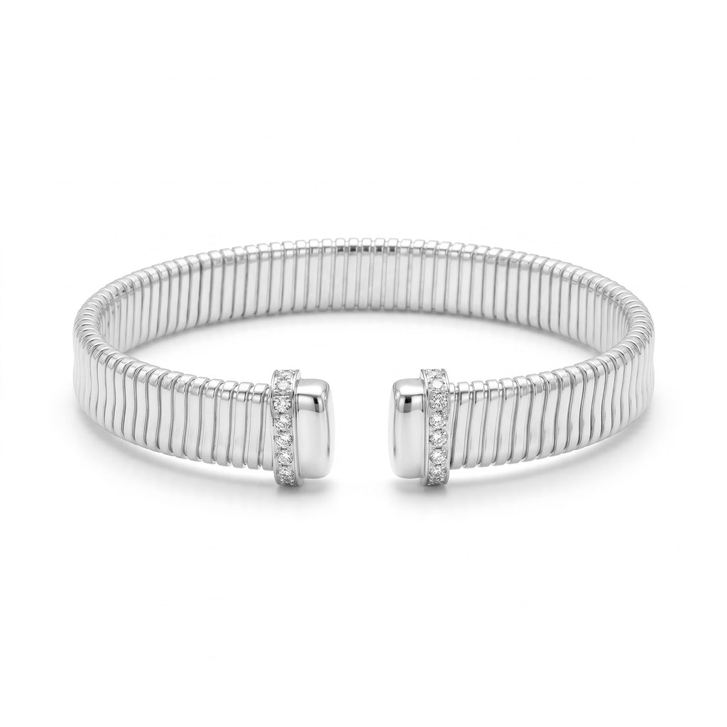 Diamond White Gold Cuff Bracelet