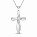 Diamond White Gold Cross Necklace