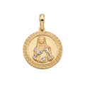18K Two Tone St. Mary Icon Pendant