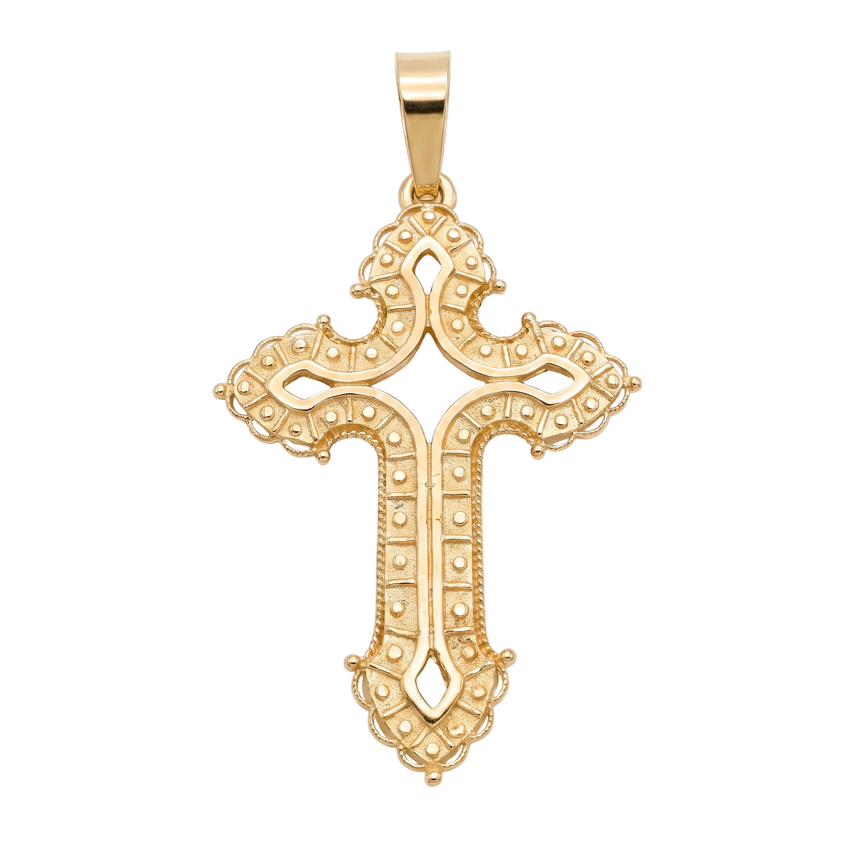 18K Yellow Gold Cross Pendant