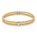 18K Two Tone Gold Bangle Bracelet