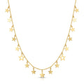 18K Yellow Gold Star Necklace