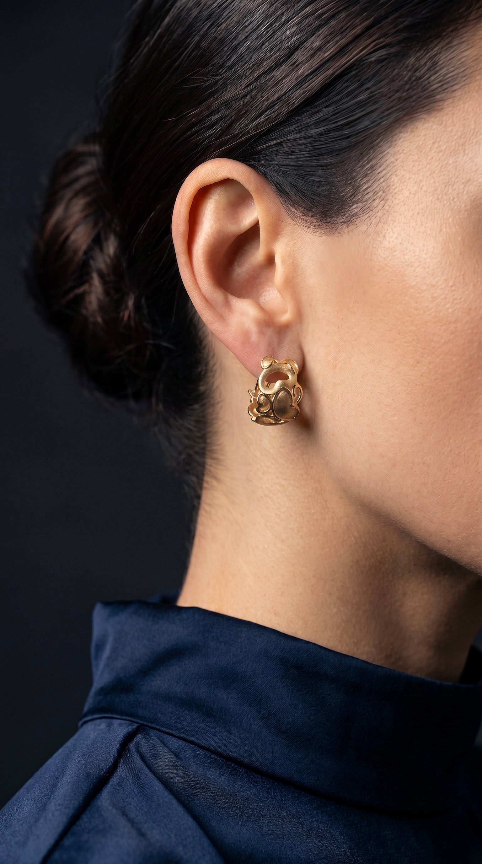 18K Yellow Gold Hoop Earring