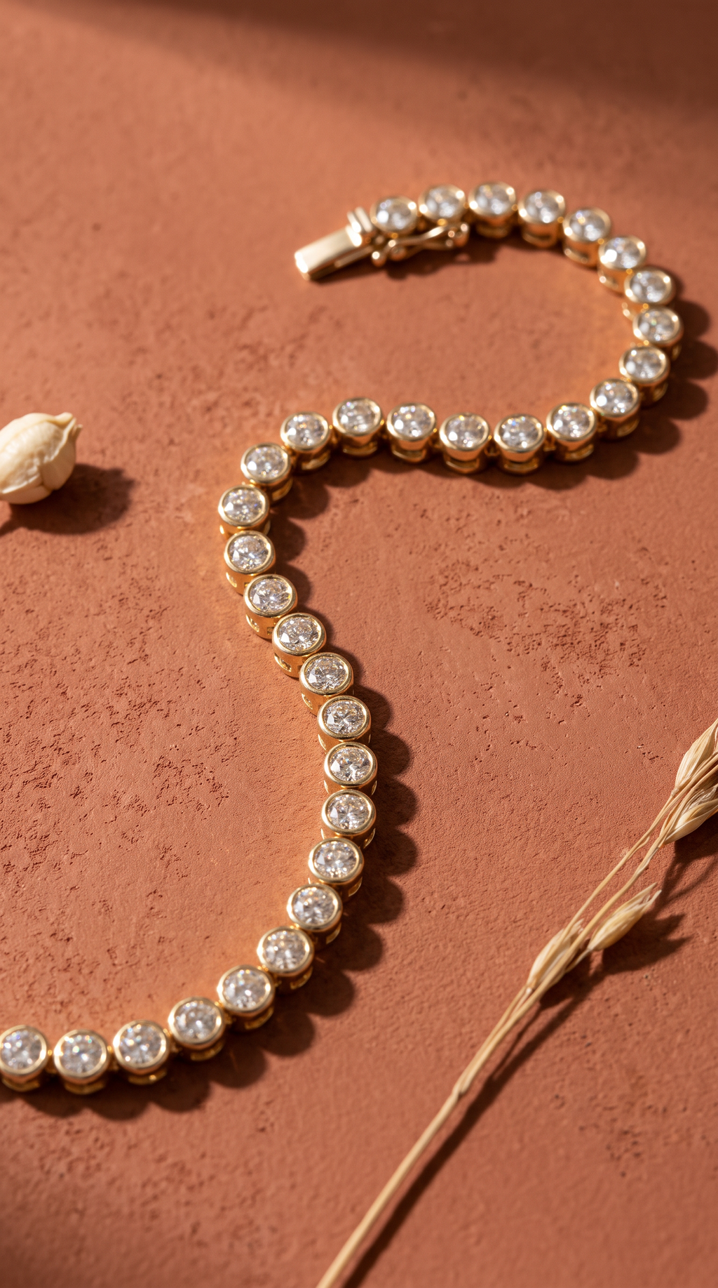 Diamond Yellow Gold Bezel Tennis Bracelet
