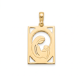 18K Yellow Gold St. Mary & Jesus Icon Pendant