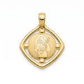 18K Yellow Gold St. Mary & Jesus Icon Pendant