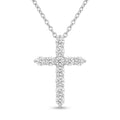 Diamond White Gold Small Cross Necklace