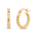 18K Yellow Gold Circle Hoop Earrings