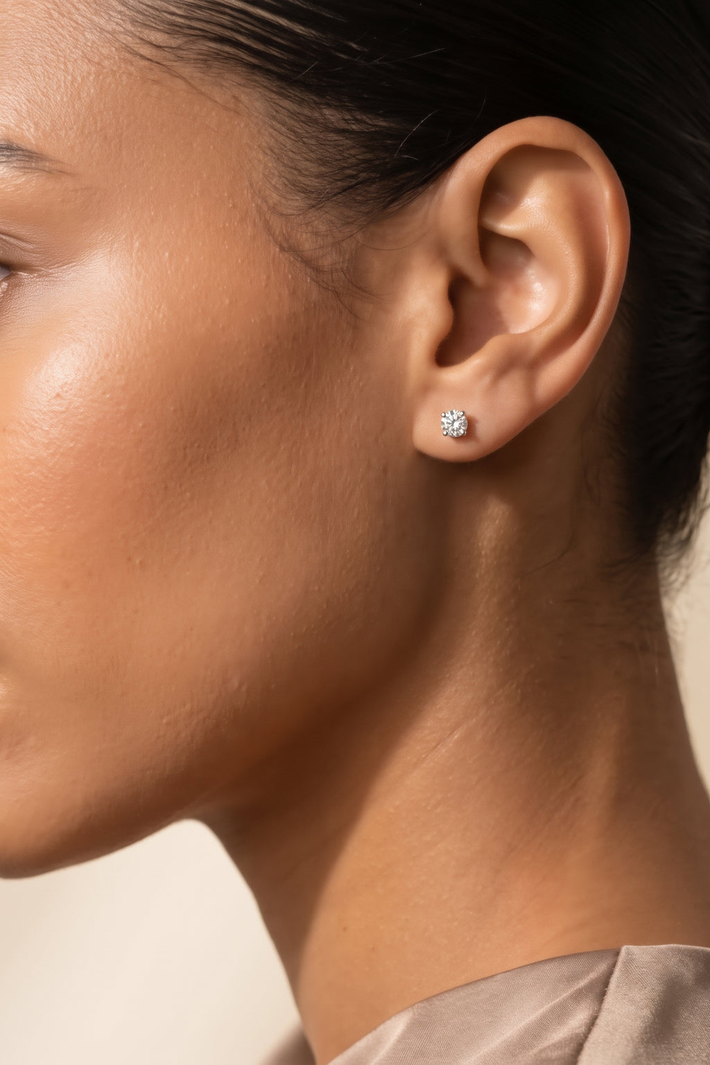 Lab Diamond White Gold Martini Setting 0.59 ctw Stud Earrings