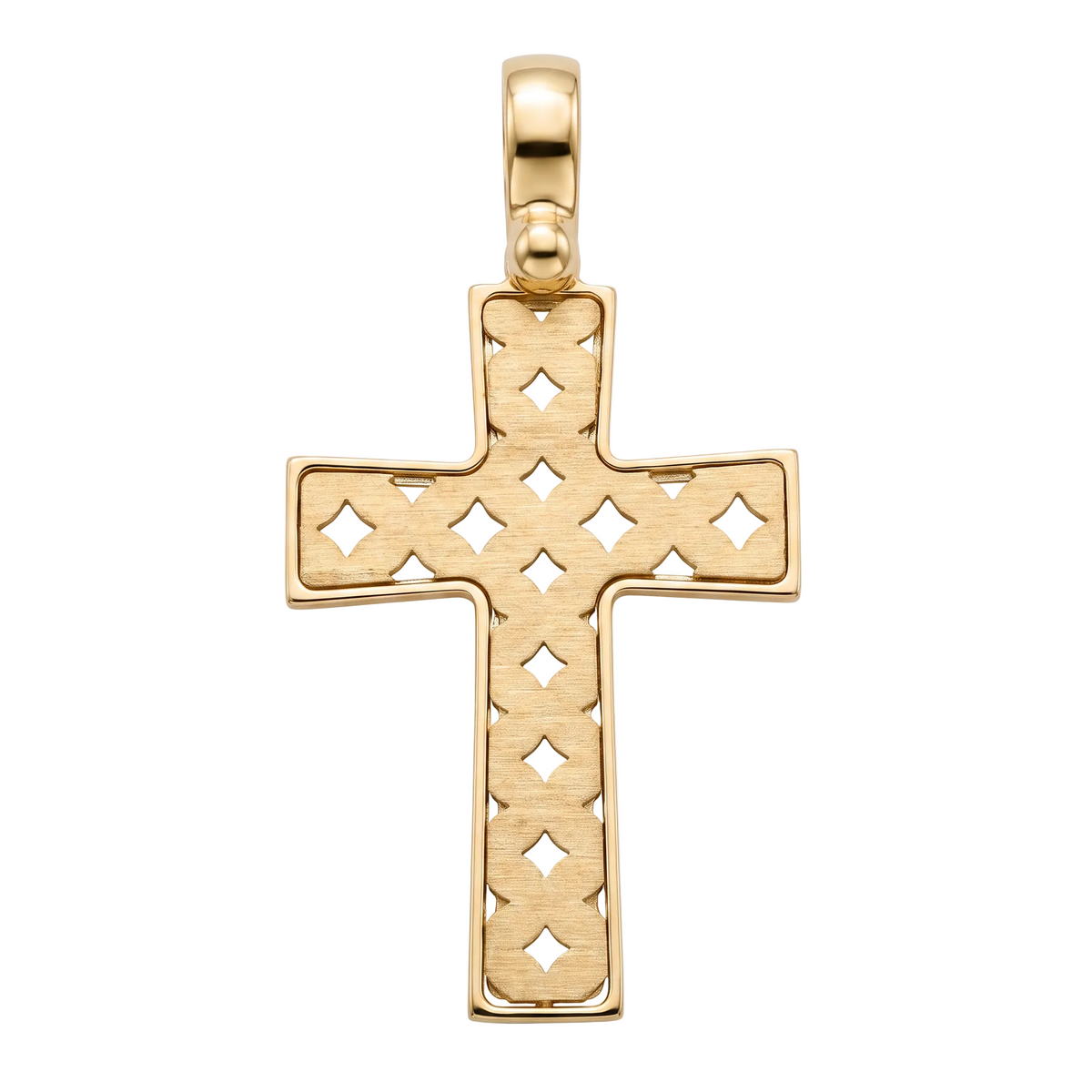 18K Yellow Gold Cross Pendant