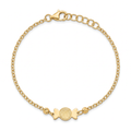 18K Yellow Gold Beaded Motif Baby Bracelet