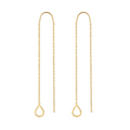 18K Yellow Gold Teardrop Dangle Earrings