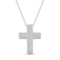 Diamond White Gold Cross Necklace