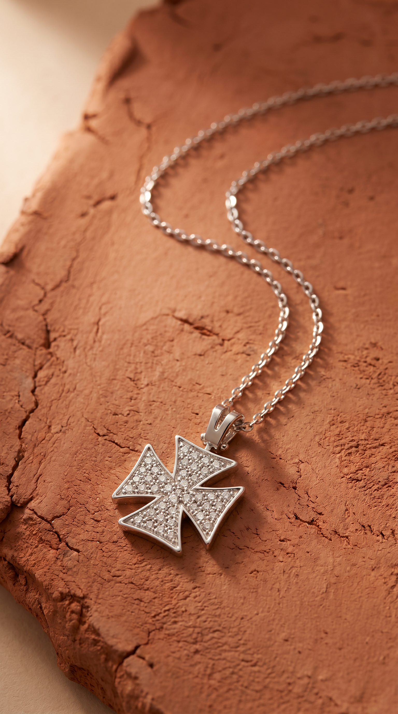Diamond White Gold Cross Pendant