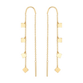 18K Yellow Gold Dangle Earrings
