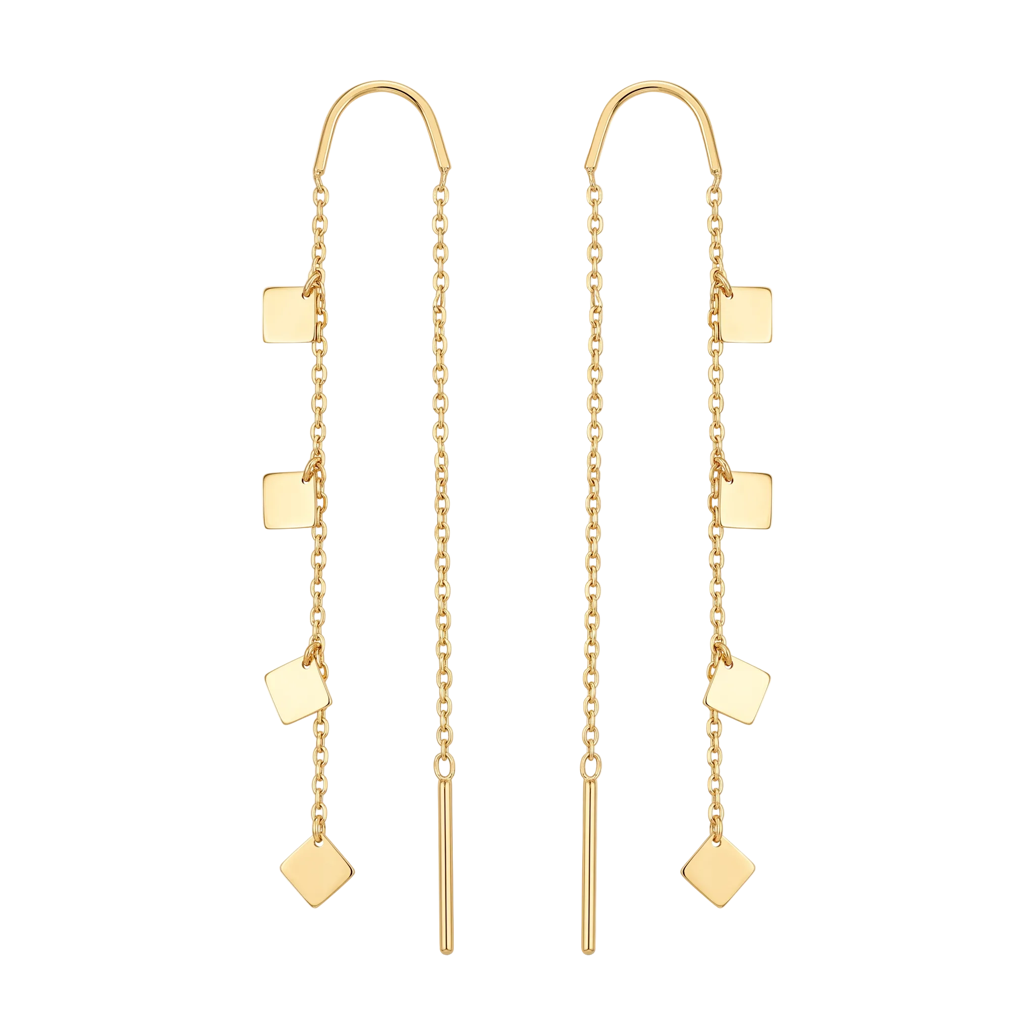 18K Yellow Gold Dangle Earrings