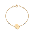 18K Two Tone Gold Tweety Baby Bracelet