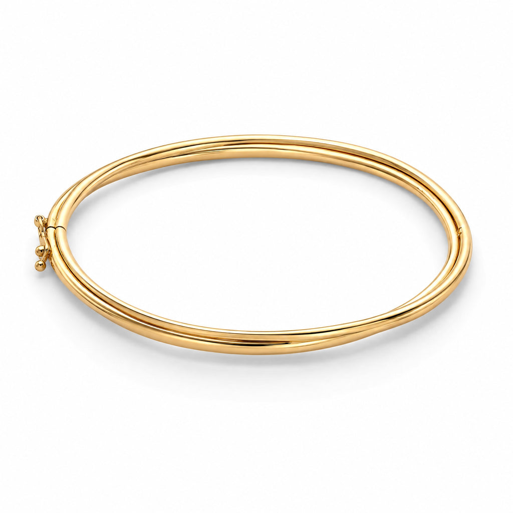 18K Gold Twist Bangle Bracelet