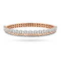 Diamond Two Tone Gold Bangle Bracelet