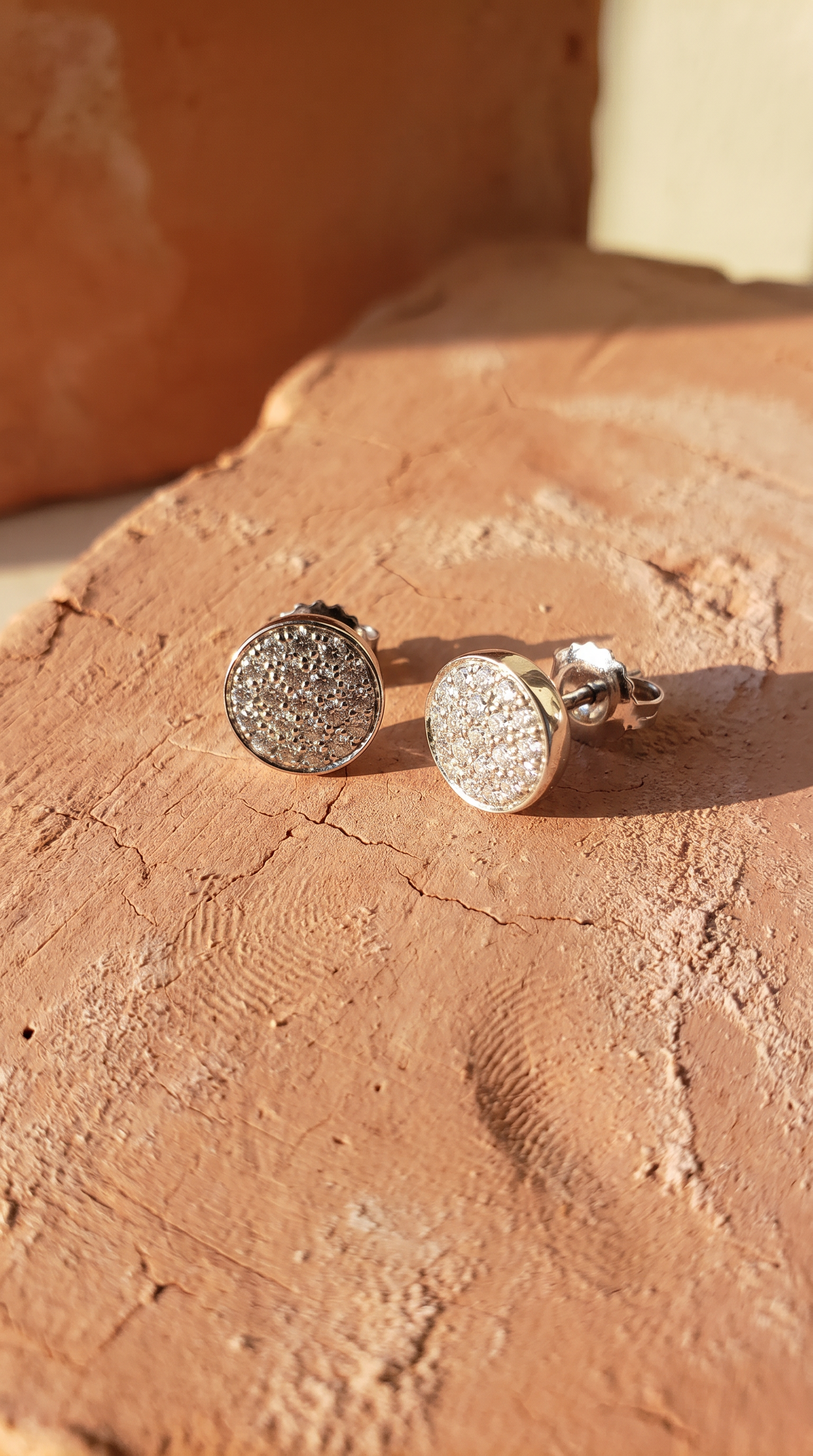 Diamond White Gold Stud Earrings