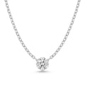 Diamond White Gold Round Solitaire Chain Necklace