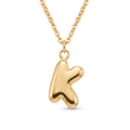 18K Yellow Gold Letter K Chain Necklace