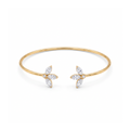 18K Yellow Gold Cubic Zirconia Baby Cuff Bracelet