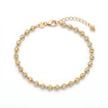 18K Two Tone Gold Beaded Bracelet