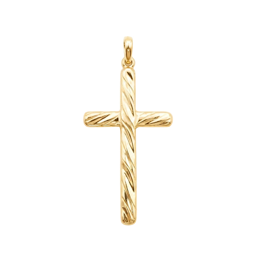 18k Yellow Gold Cross Pendant