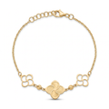 18K Yellow Gold Beaded Motif Baby Bracelet