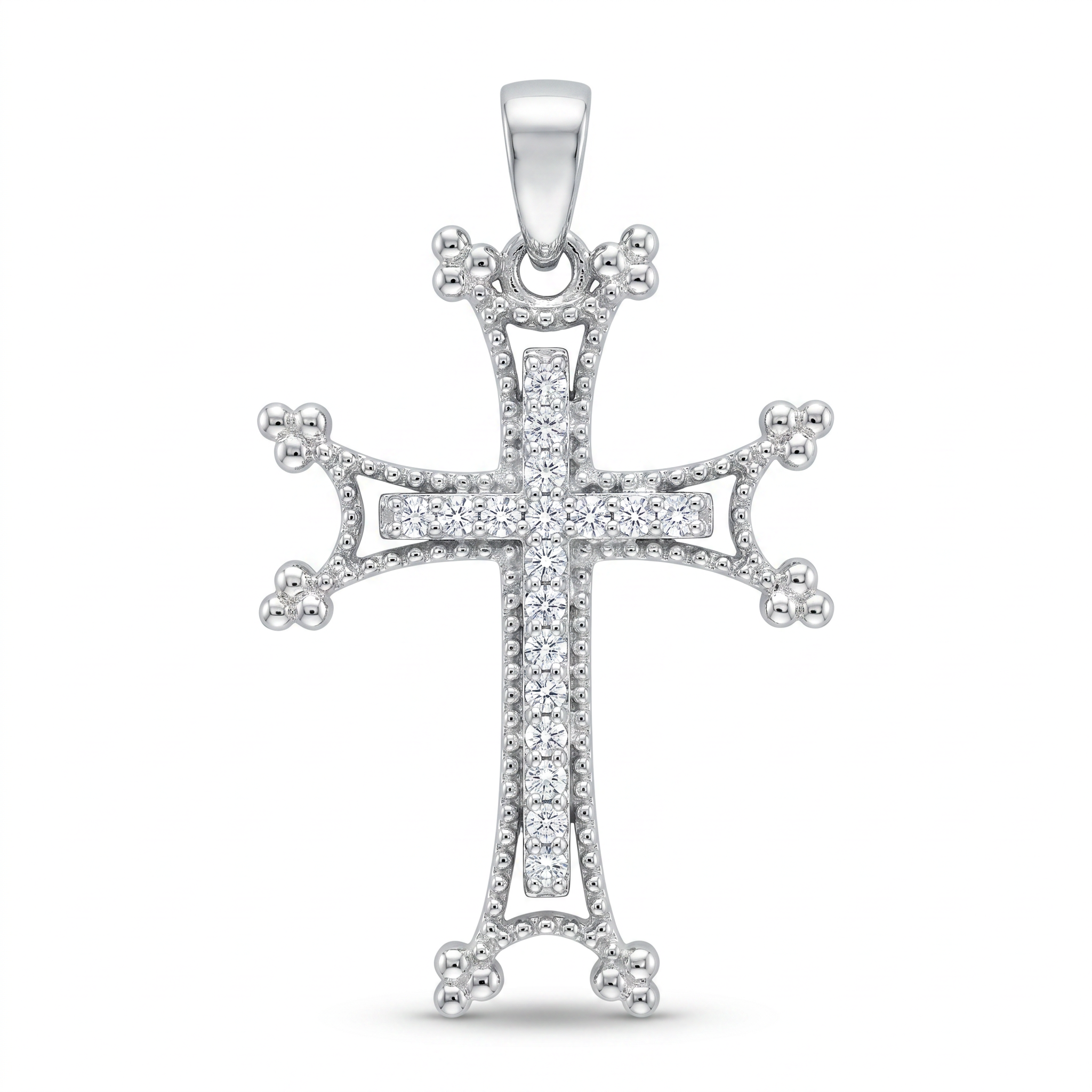 Diamond White Gold Cross Pendant
