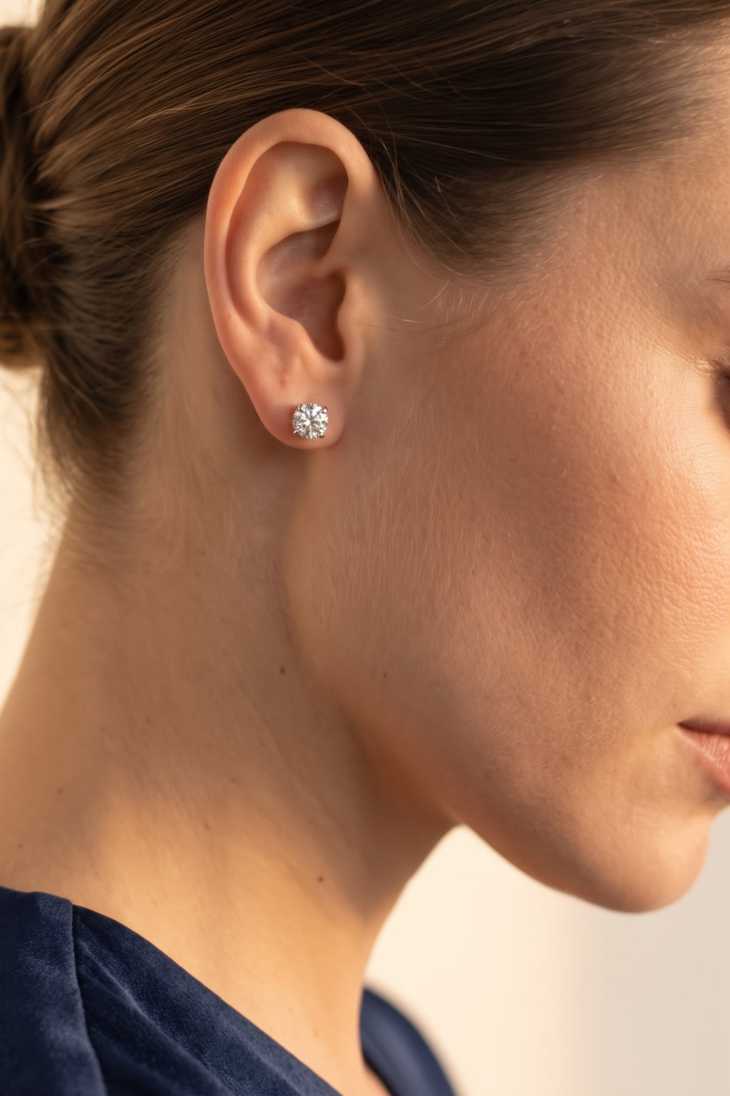 Lab Diamond White Gold 1 ctw Stud Earrings
