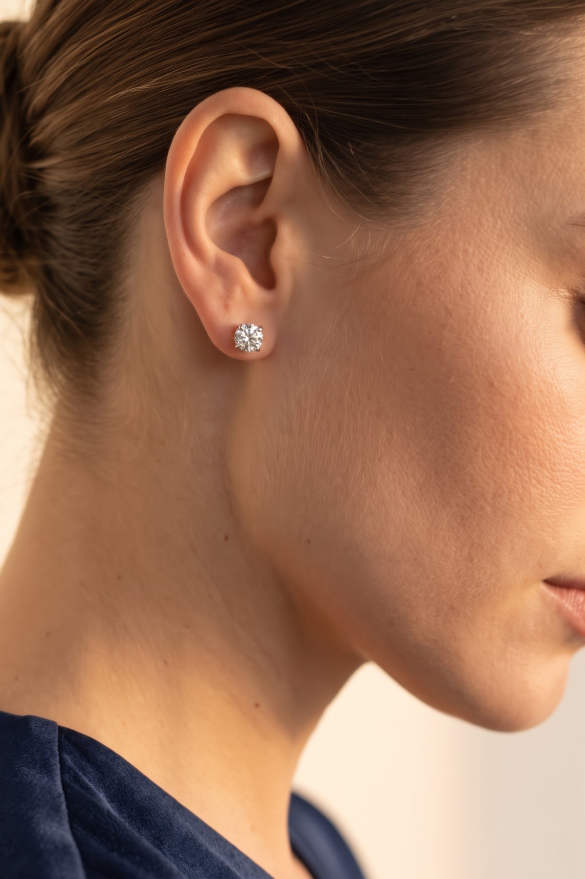 Lab Diamond White Gold 1 ctw Stud Earrings