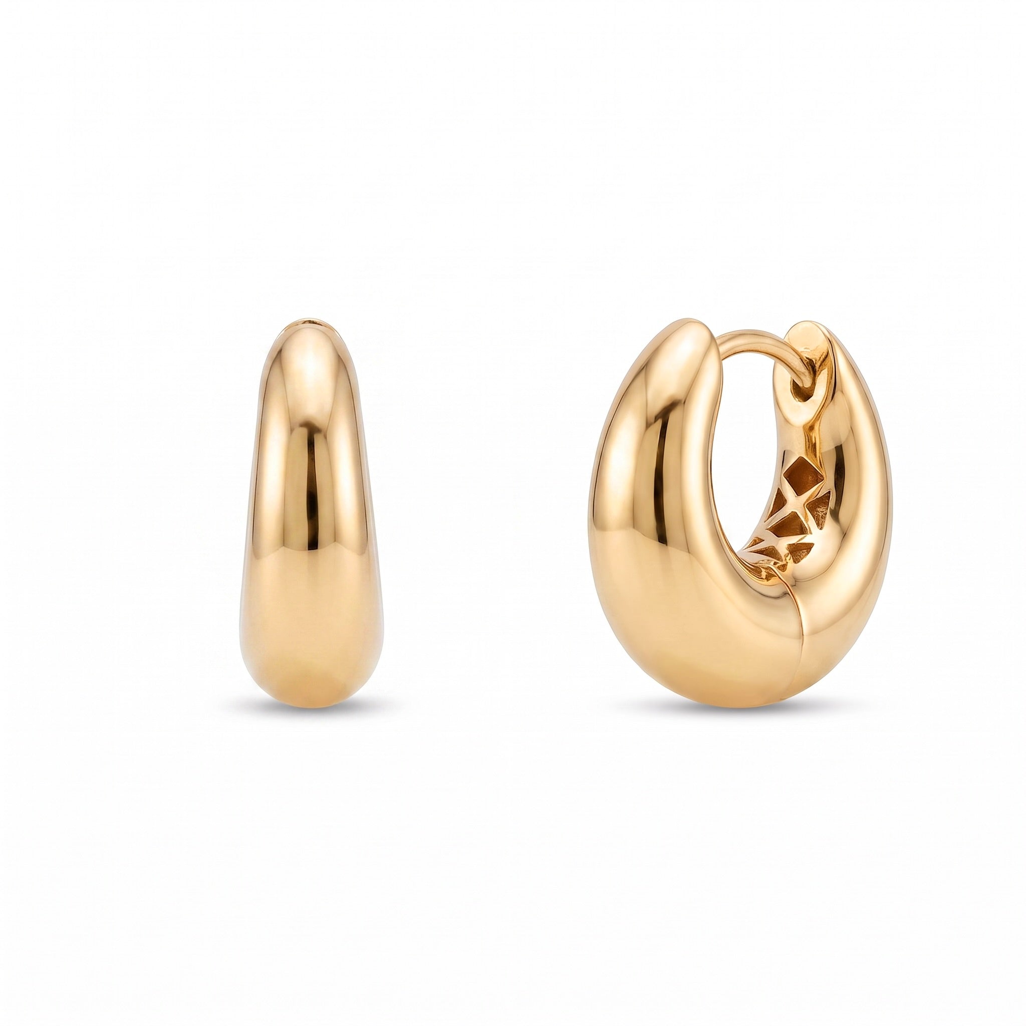 18K Yellow Gold Circle Hoop Earring