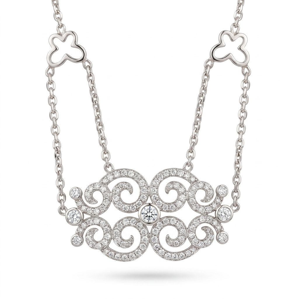 Diamond White Gold Necklace