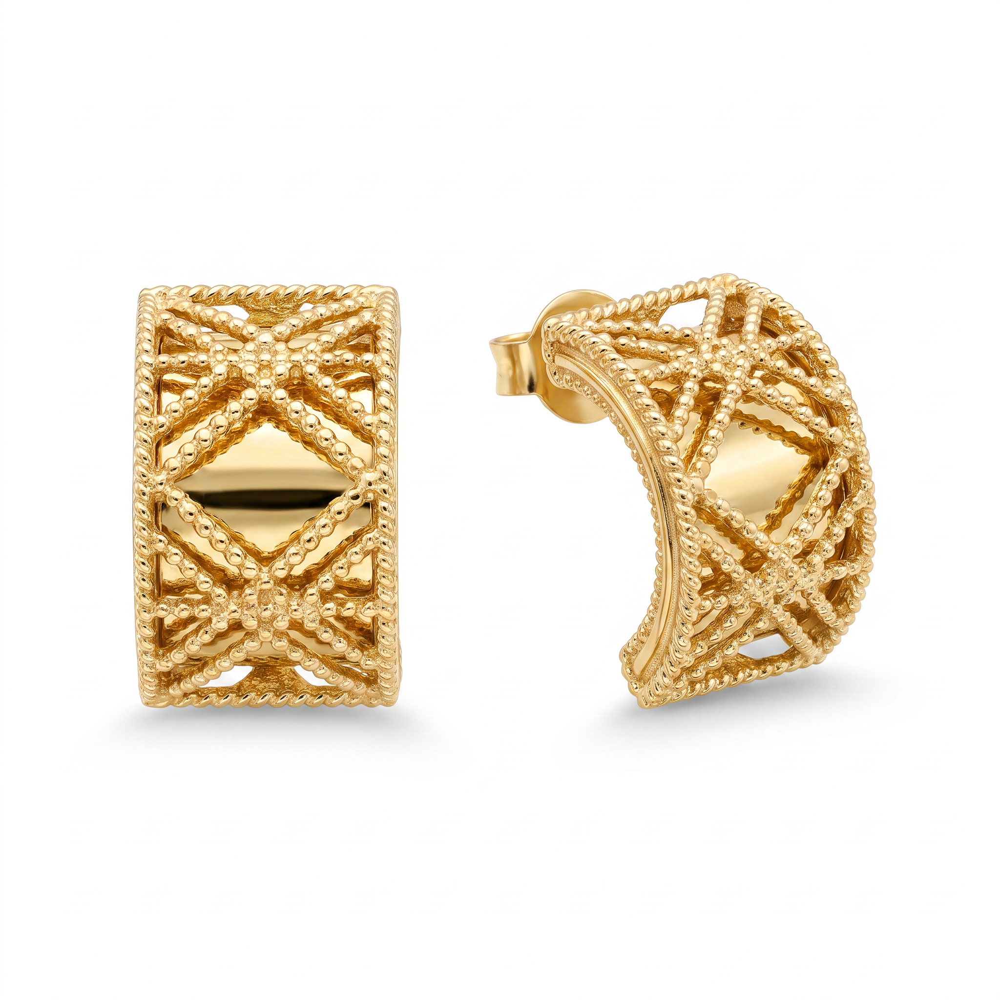 18K Yellow Gold Earring