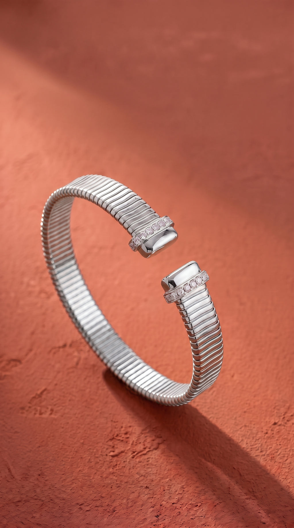 Diamond White Gold Cuff Bracelet