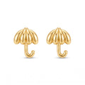 18K Yellow Gold Umbrella Stud Earring