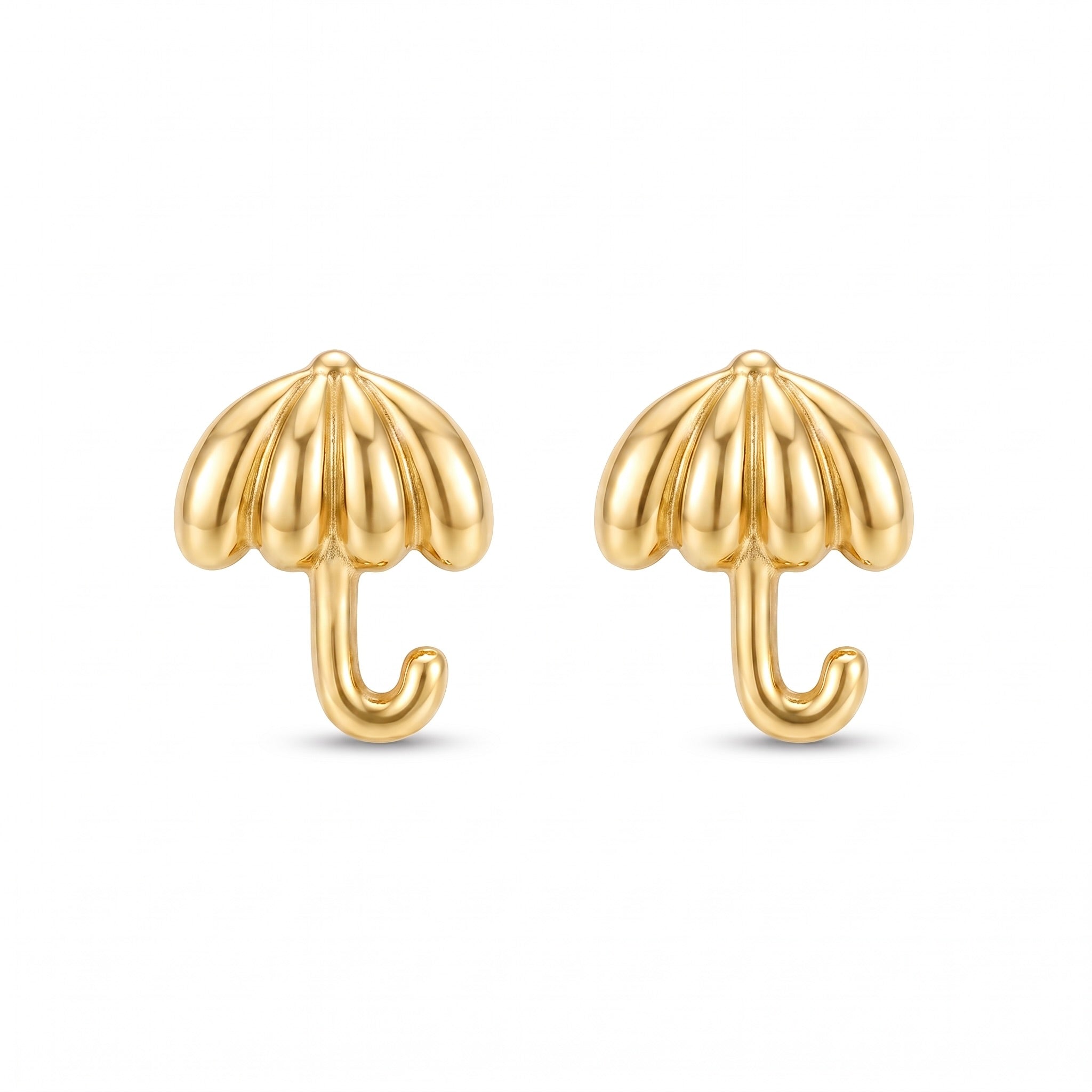 18K Yellow Gold Umbrella Stud Earring