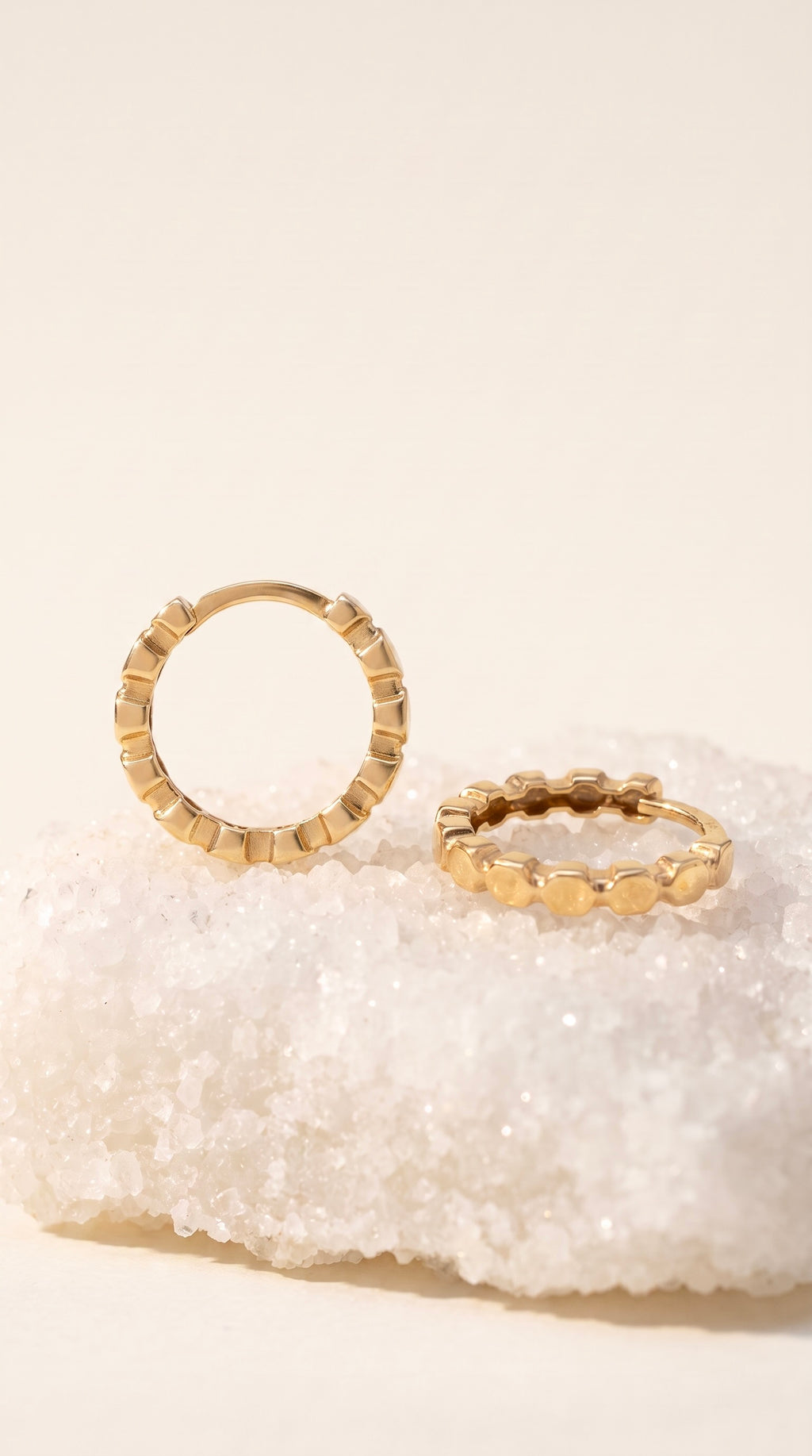 18K Yellow Gold Circle Hoop Earrings